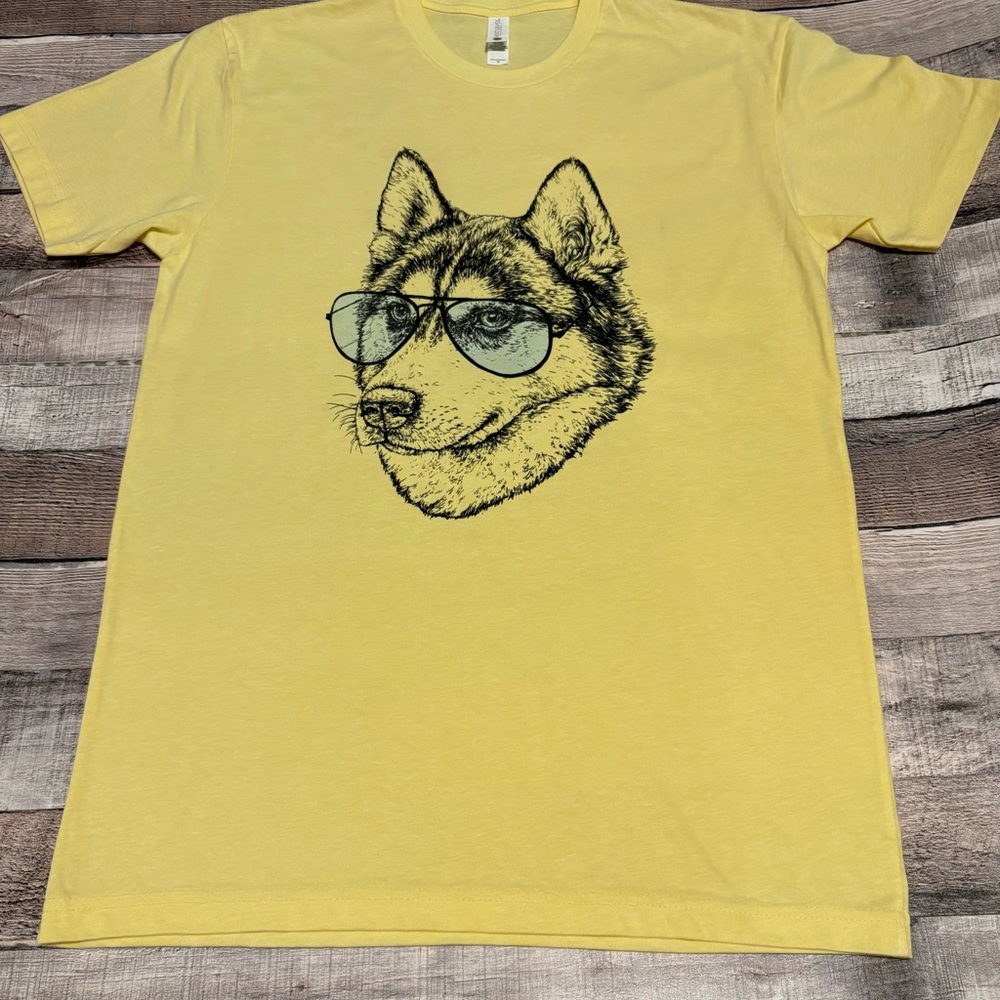 Bella Canvas Yellow Husky Graphic Tee